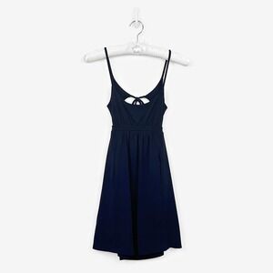 Susana Monaco Mini Dress Size XS Navy Blue Girlcore Minimalist Party Cocktail